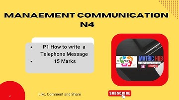 Management Comm & Comm P1  N4 Telephone Message