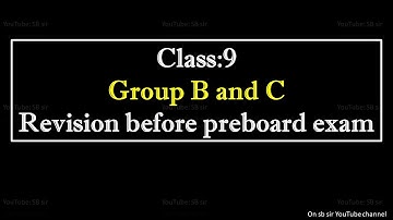 Revision for class 9 before preboard exam||Optional maths