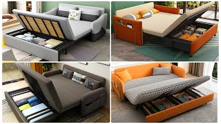 Best Full Sleeper Convertible Sofa Bed with Storage for Small Spaces | Living Room Furniture Set