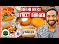 Delhi ka best street food burger  veggie paaji