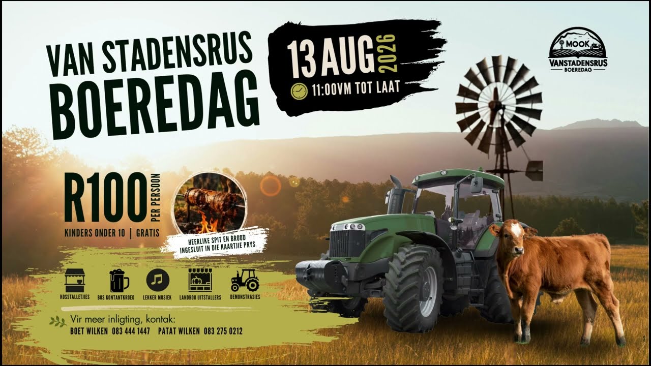 Van trekkers tot bokskryt – dié Van Stadensrus Boeredag gaan alles behalwe rustig wees!