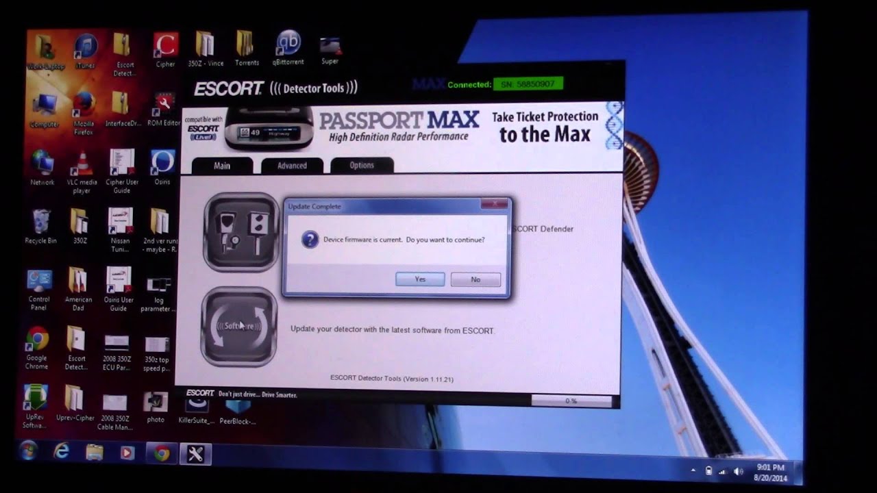 escort passport 9500ix update software