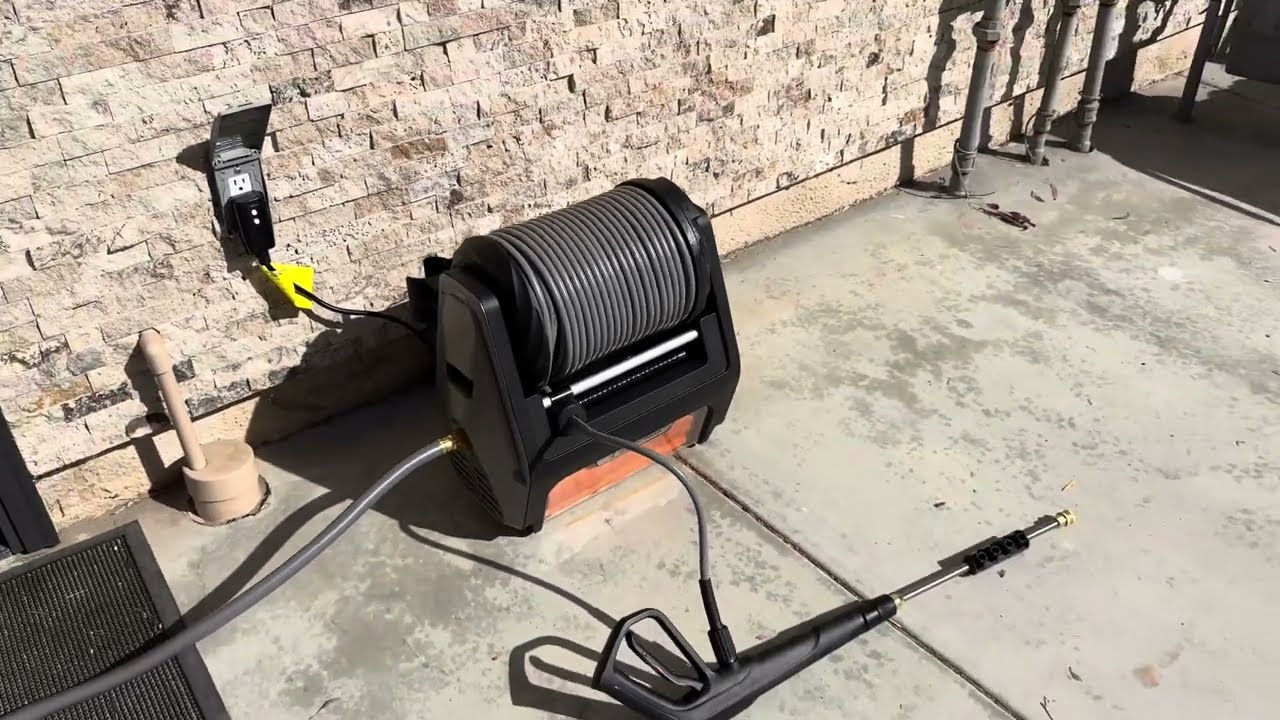 Up Close Review of The Giraffe Tools Grandfalls Wall Mounted Pressure Washer!