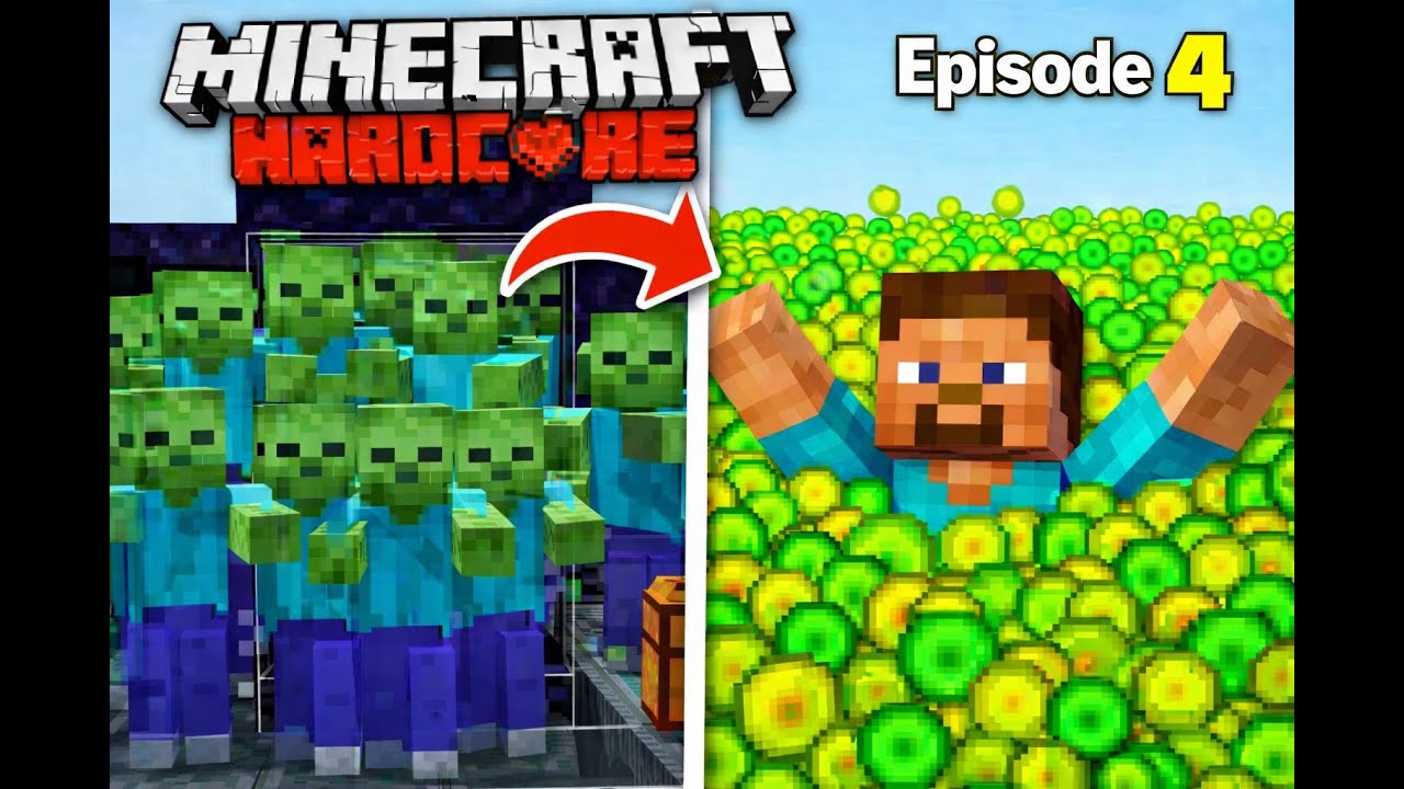 🔥 Almost DIED in the Nether for My OP XP Farm! Hardcore Minecraft 😱 ...