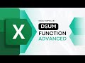 Find sum of values in PRO style using DSUM function | Excel tutorial for beginners