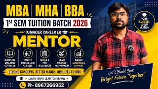 Mba Mha Bba tution batch 2026 masters in business administration masters in hospital administration 