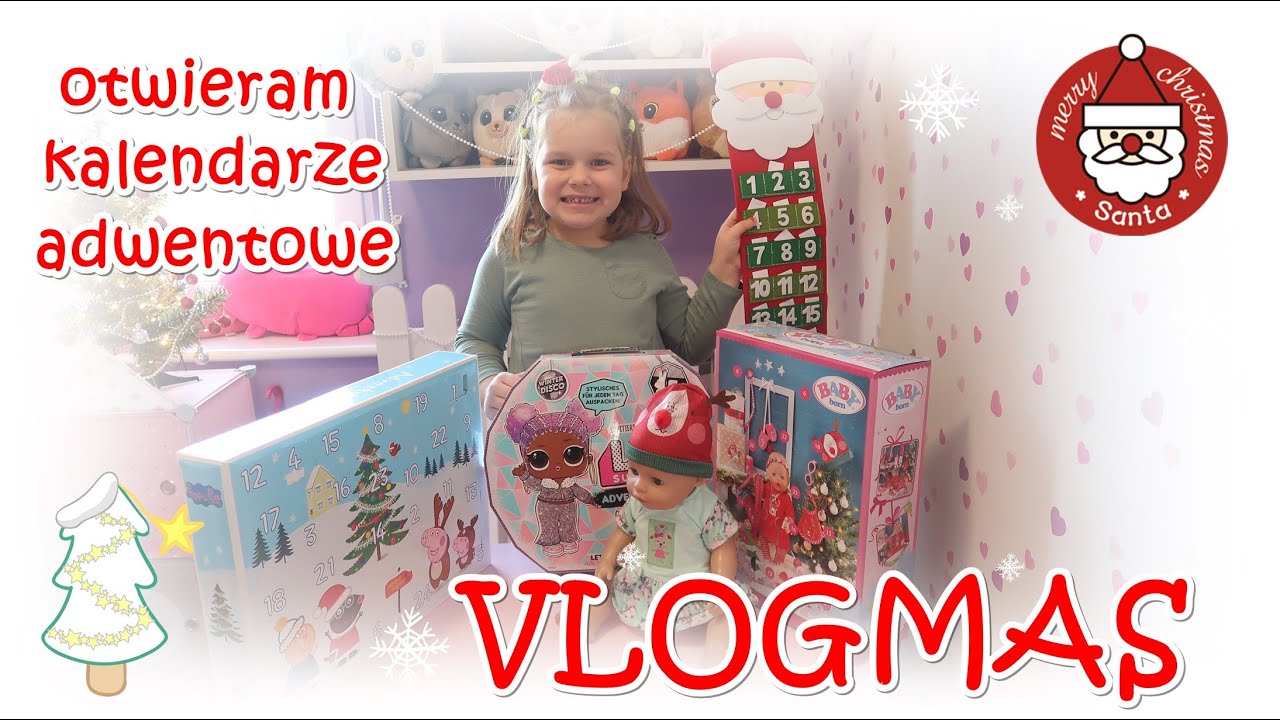 🌲VLOGMAS #1🌲 ~ Otwieram kalendarze adwentowe LOL, BABY BORN i ŚWINKA PEPPA 🎅