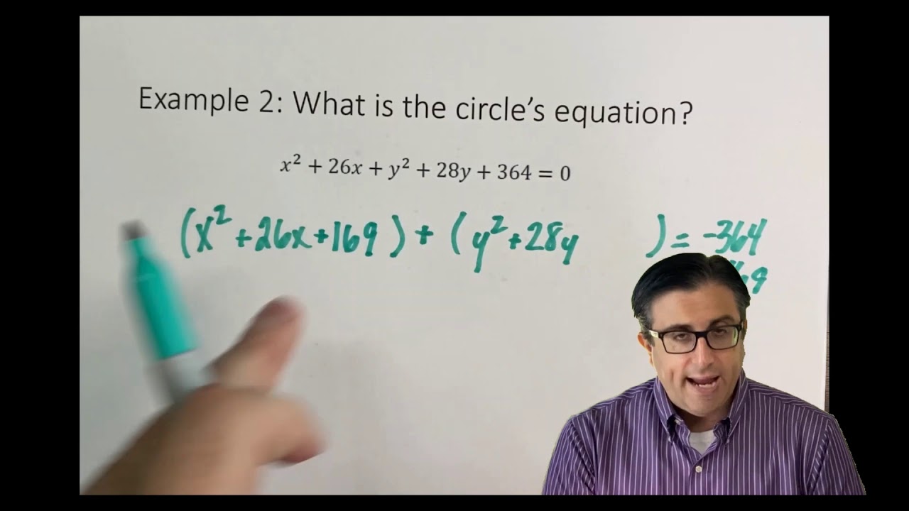 Geometry- Section 10.7B- Completing the Square to Get a Circle's ...