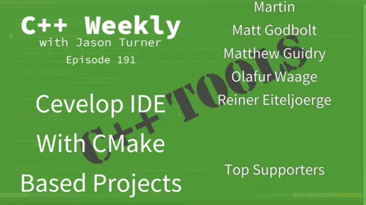 C++ Weekly - Ep 191 - Cevelop IDE With CMake Based Projects - YouTube