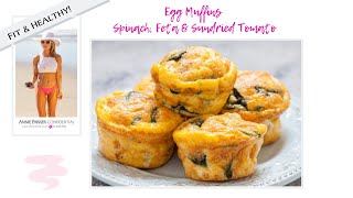 Healthy Egg Muffins with Spinach, Sun-dried Tomato, Feta