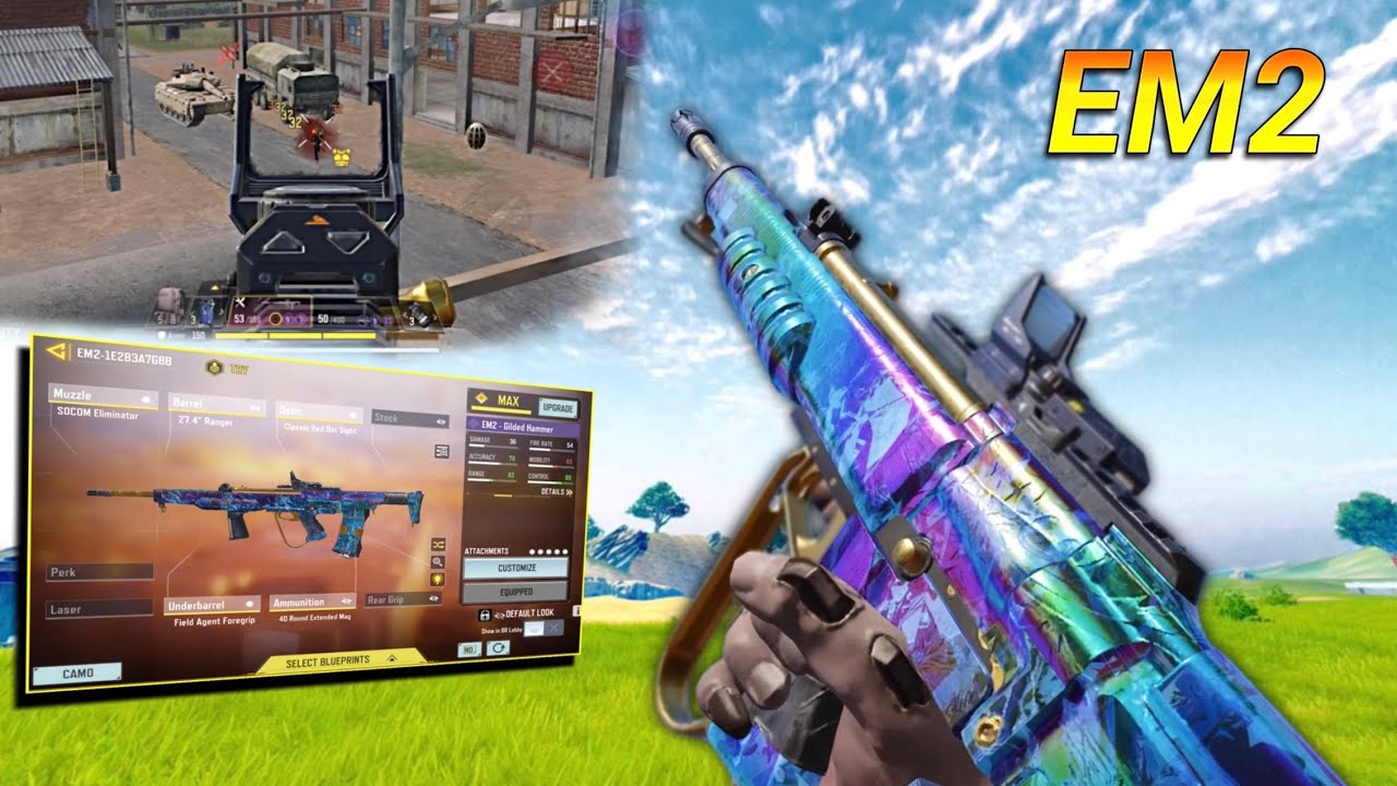 FAST ADS + 0 RECOIL + LONG RANGE EM2 BEST GUNSMITH in SEASON 3 best