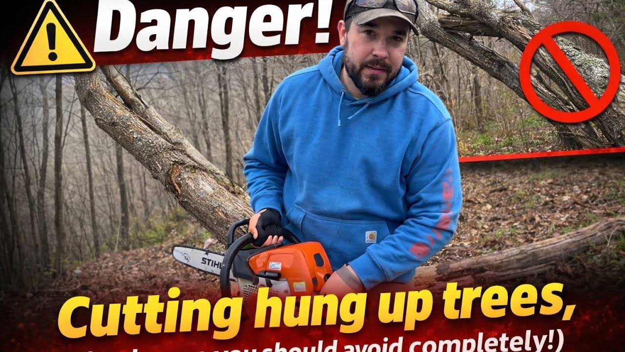 Cutting down a hung up tree, and some you don’t want to mess with ...