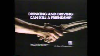 1985 DUI "Drinking and driving can kill a friendship" PSA TV Commercial