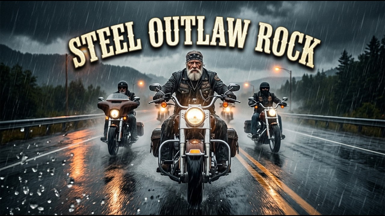 Steel Outlaw Rock 🎸 Rebel Rain Highway 🔥 Harley Steel & Thunder (Classic Rock Playlist) #rock
