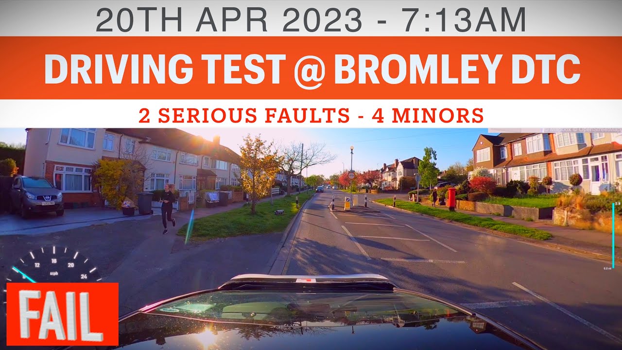 DRIVING TEST BROMLEY TEST CENTRE EP15 APR 20 2023 0713AM 