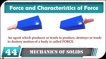 Force and Characteristics of Force | Mechanics of Solid / Engineering Mechanics | Engineering Funda