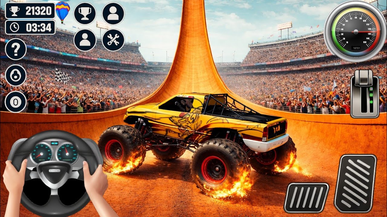 Monster Truck Mega Ramp Gameplay 🚚🔥 | Impossible Stunt Levels | Android Gameplay 2026