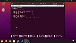 How to run C program on Ubuntu Terminal