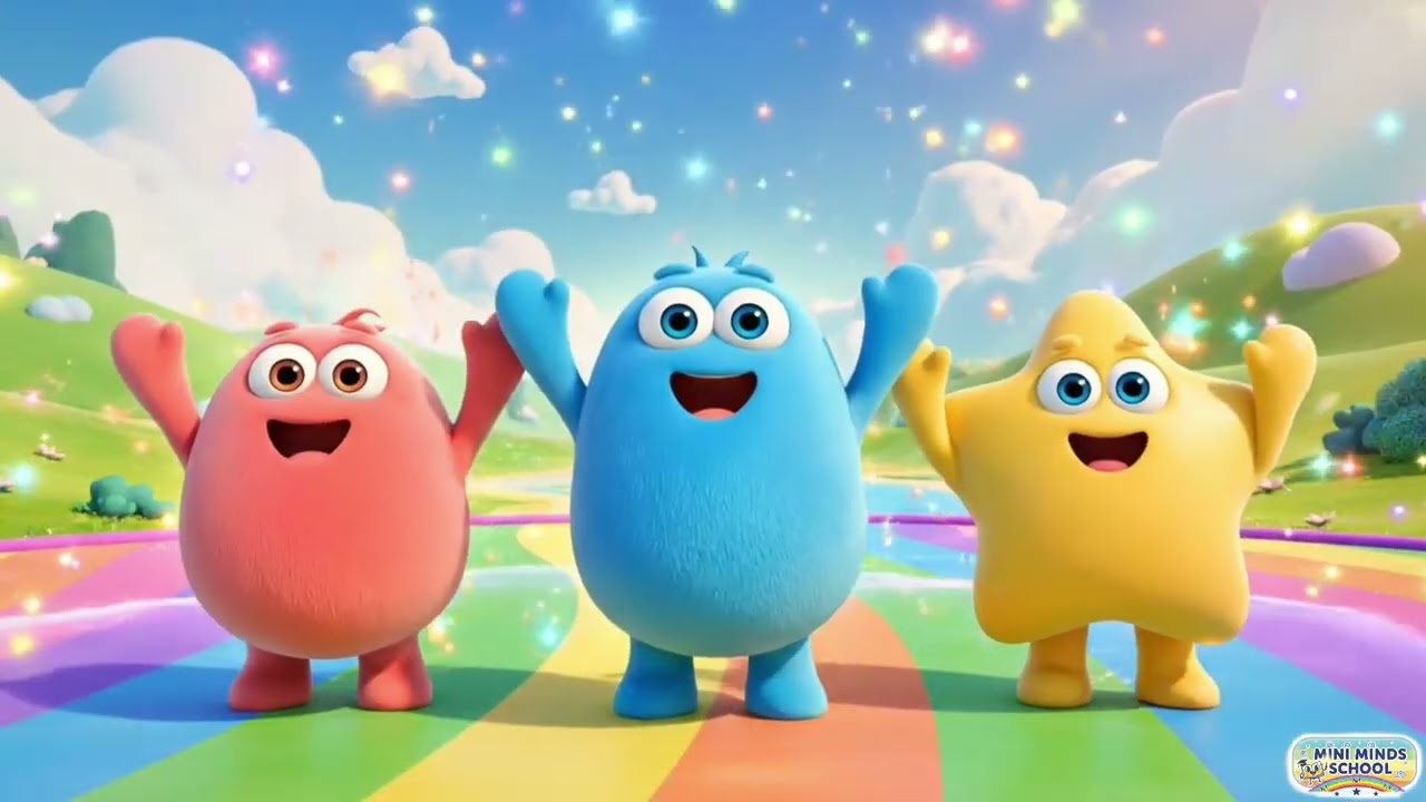 Dancing Colors Song 🎵 Learn Colors with Cute Monsters | MiniMindsSchool