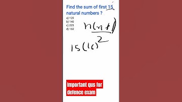 Find the sum of first 15 natural numbers sol. #mathshorts