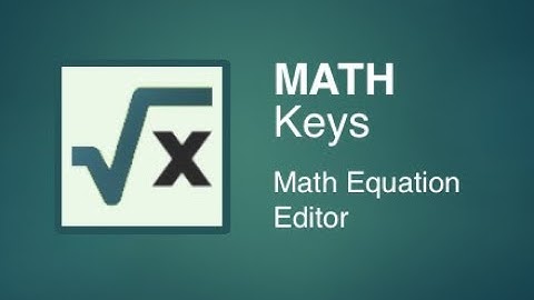 MATH Keys Tutorial (version 4.0 and above)