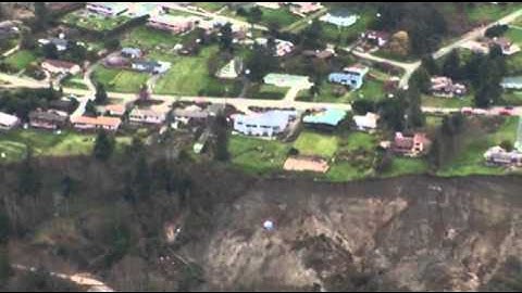 Raw: Aerial View of Washington Landslide Damage
