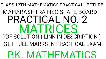 CLASS 12th SCIENCE PRACTICALS CHAPTER: MATRICES COMPLETE SOLUTION#college #class12th #youtubeshorts