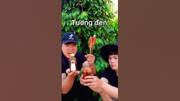 Ăn thử xúc xích + samyang x2 + Mayonnaise + tương ớt +  ớt xay + muối ớt xanh + tương đen #shorts