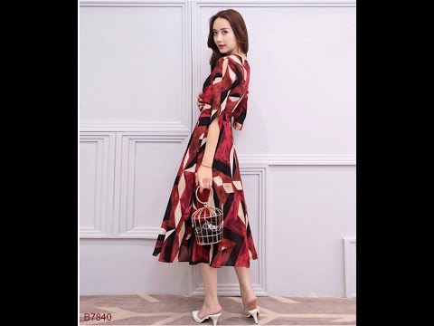 BST đầm voan xòe dáng dài thanh lịch và quý phái - Đầm đẹp