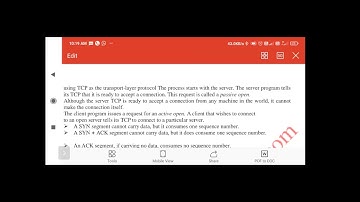 TCP CONNECTION ESTABLISHMENT ANS RELEASE