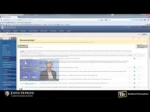 Johns Hopkins Blackboard Training Series - Video 9