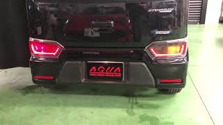 ワゴンR 車種別カット済みテールフィルム　ブラックスモークとクリアレッド比較動画