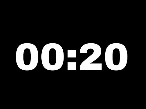 20-Second Countdown Timer | No Sound, Silent, Black Screen | Timer VIP
