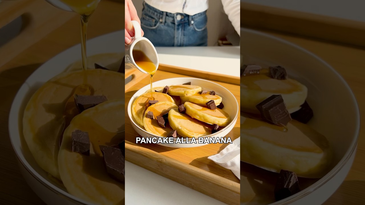 PANCAKE ALLA BANANA 🍌 Ricetta ↓ 
