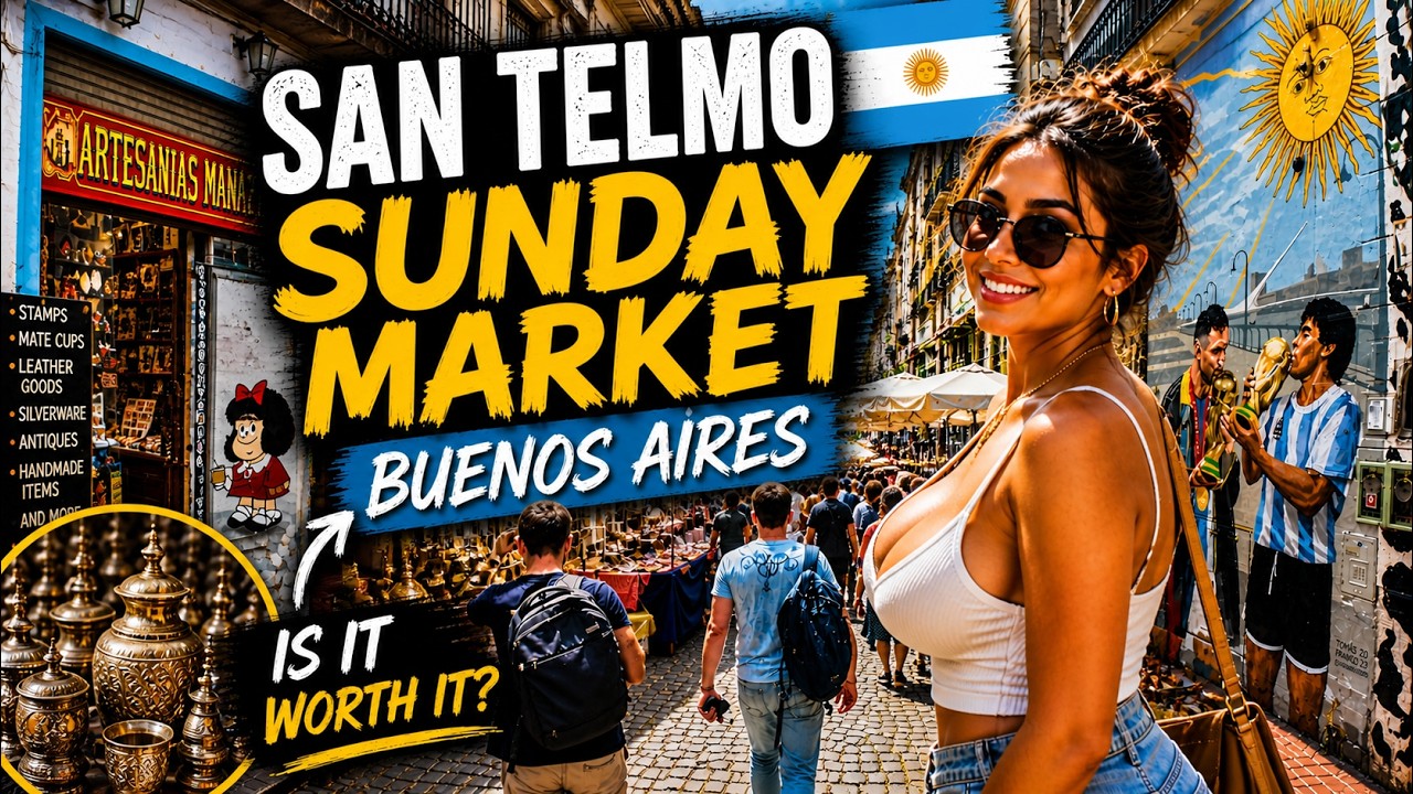 San Telmo Street Market First Person Walkthrough | Buenos Aires Vibes