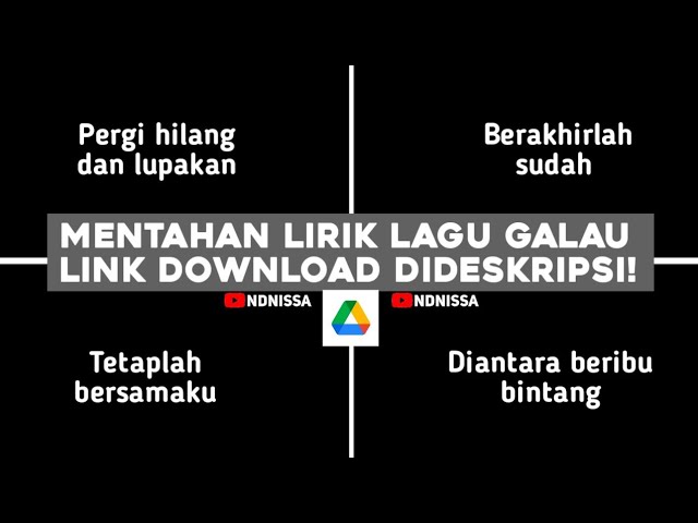 MENTAHAN 4 LIRIK LAGU GALAU 30 DETIK LINK DOWNLOAD DIDESKRIPSI!! class=