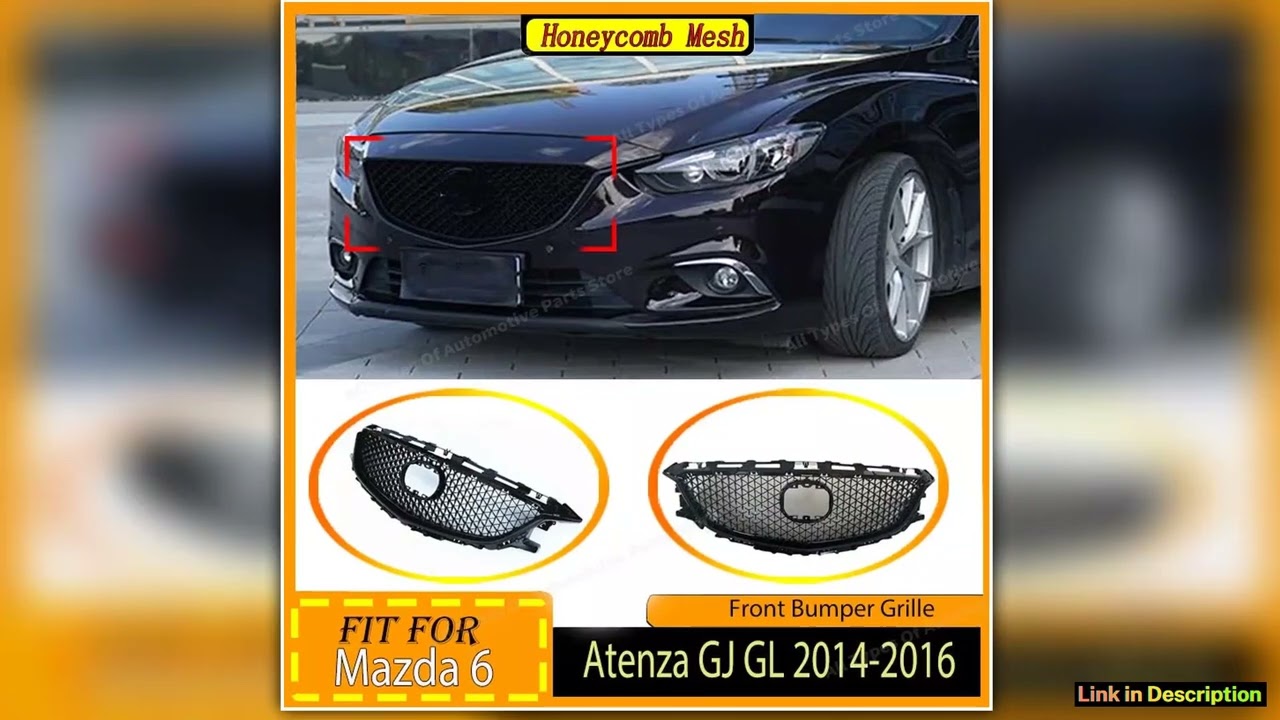 For Mazda 6 Atenza GJ GL 2014 2015 2016 Honeycomb Style Front Bumper Grille Air Intake Racing Grill