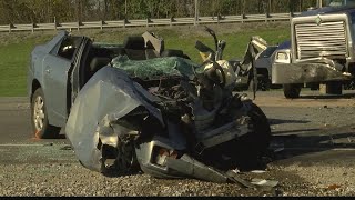 1 flown to hospital after I-80 crash