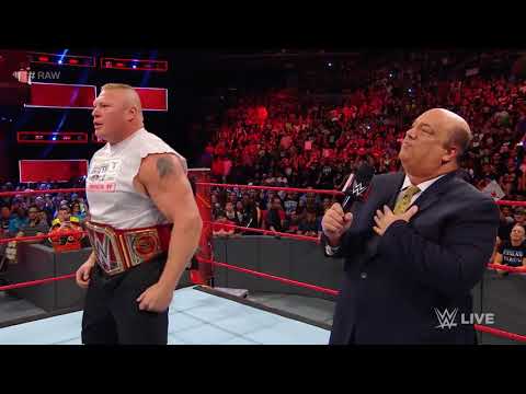 Braun Strowman Attacks Universal Champions Brock Lesner بروان سترومان يهاجم بروك ليسنر