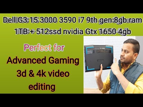 Dell G3 15 3000 3590 i7 9th gen 8gb ram 512 ssd + 1TB hdd 4GB Dedicated graphics nvidia GTx 1650