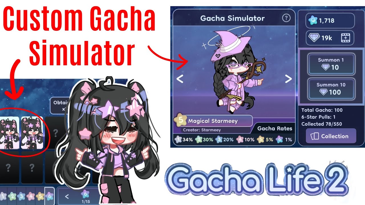 Simulator for gachas and tickets