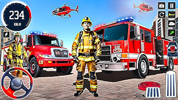 Fire Truck City Rescue Simulator – US 911 Emergency Firefighter - Android Gameplay