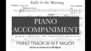 Early in the Morning (Ned Rorem) - F Major Piano Accompaniment - *Viewer Request*