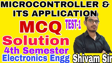 MICROCONTROLLER AND ITS APPLICATION||MCQ(Solution)||4th Semester ||Electronics Engg