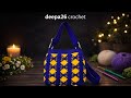 How to crochet a bag with adjustable strap/cross body bag/sling bag
