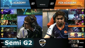 Echo Fox Academy vs Liquid Academy | Game 2 Semi Finals NA Academy League Spring 2018 | FOXA vs TLA