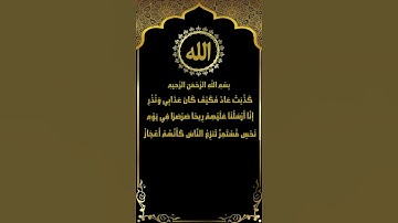 قصة قوم عاد من سورة القمر (18-22) تلاوة الشيخ ياسر سلامة