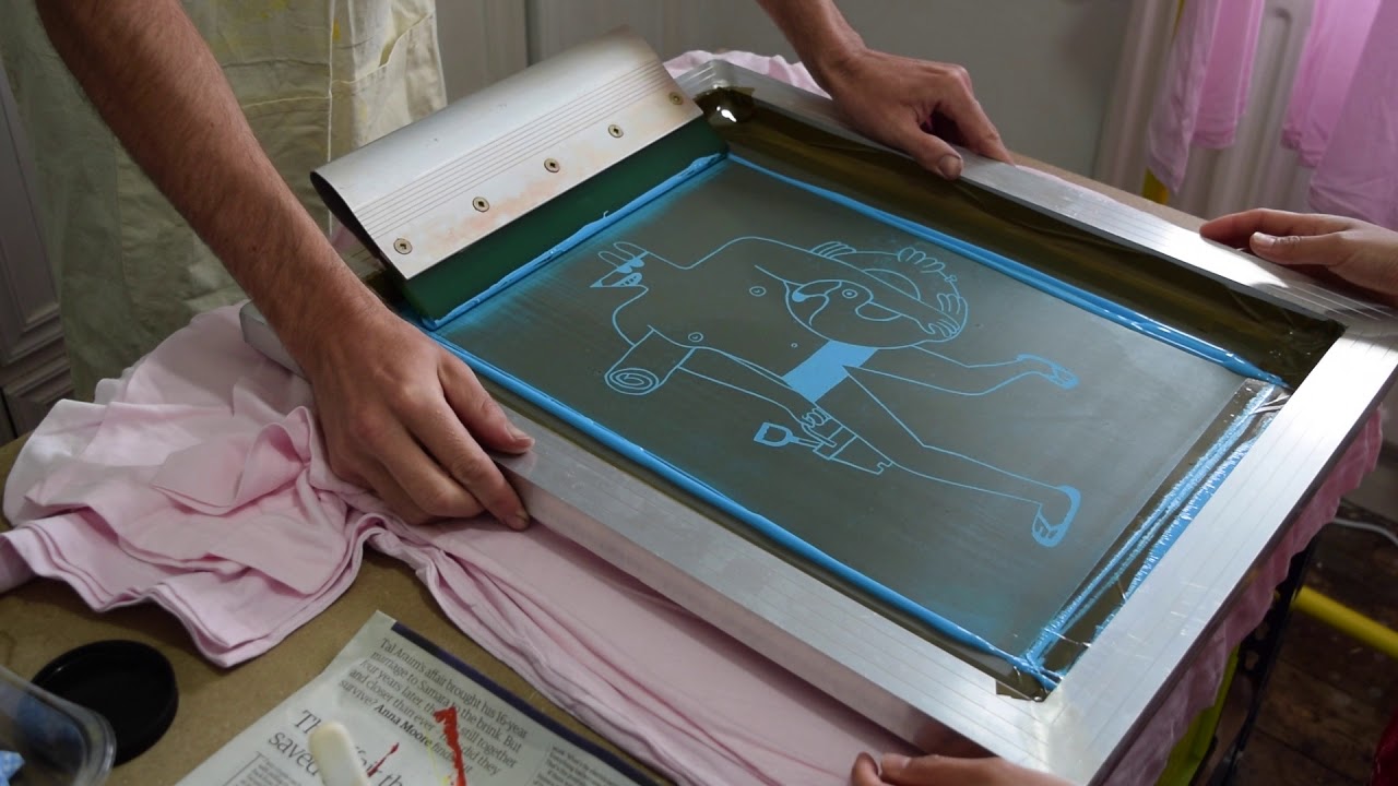 Home studio Screen Printing with YUK FUN YouTube