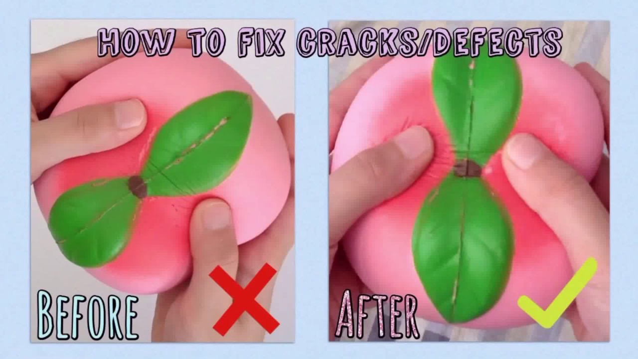 how-to-fix-cracks-defects-on-your-squishies-youtube