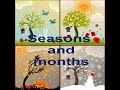 Seasons and months in English. Времена года  и месяцы на английском языке.